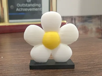 Flower game piece with stand