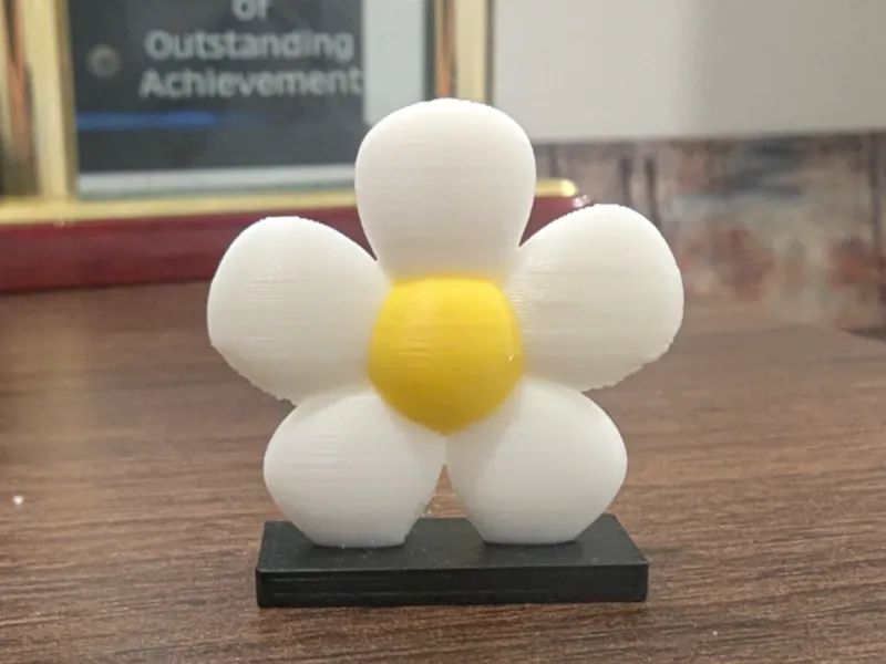 Flower game piece with stand