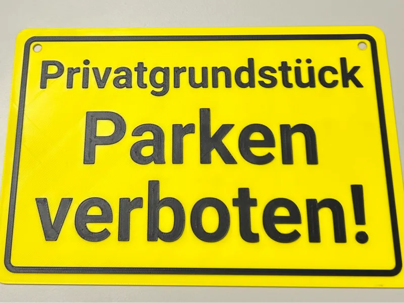 Privatgrundstück Parken verboten! Schild