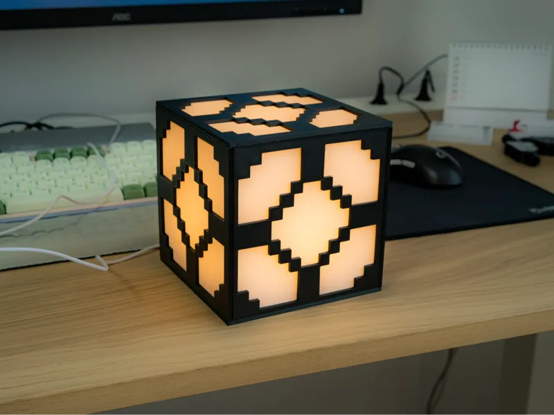 Minecraft Redstone Lamp with Bambu Lab LED Kit