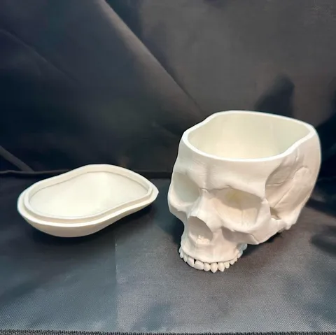 Gothic Human Skull Covered Trinket Bowl Container view 3
