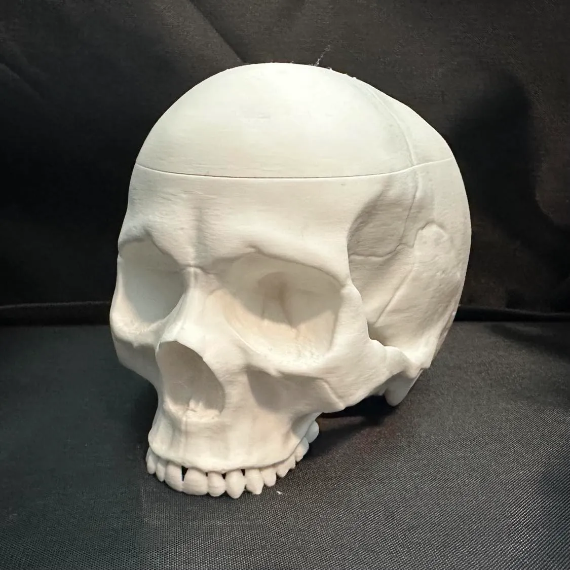 Gothic Human Skull Covered Trinket Bowl Container view 2
