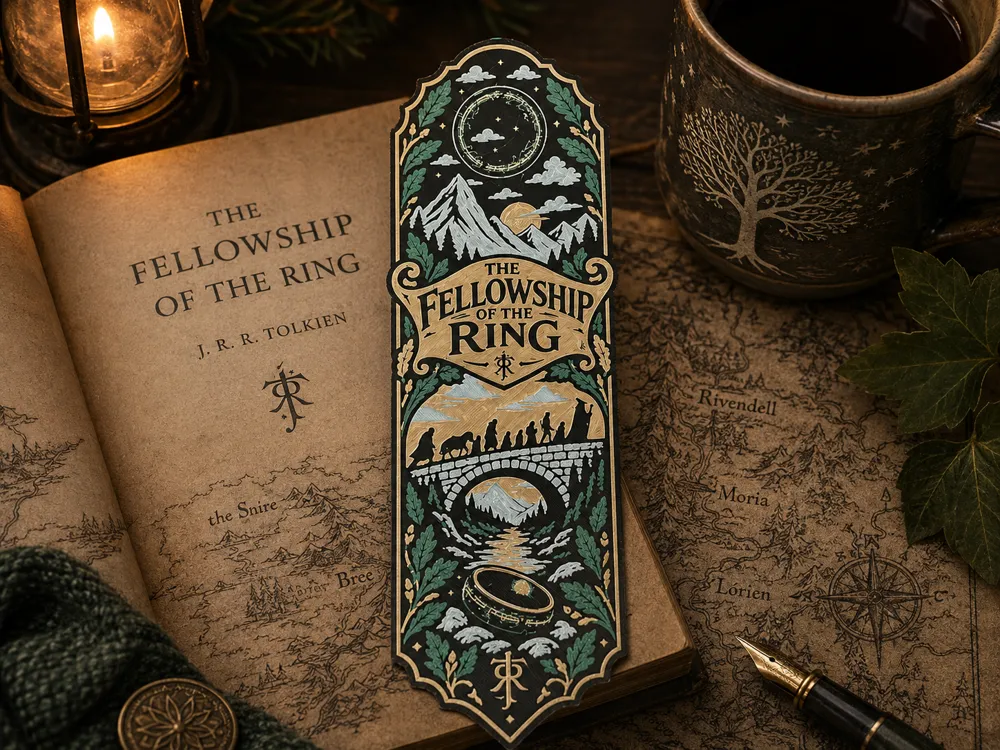 Accesorio de lectura: The Fellowship of the Ring - Bookmark. Referencia del modelo original.