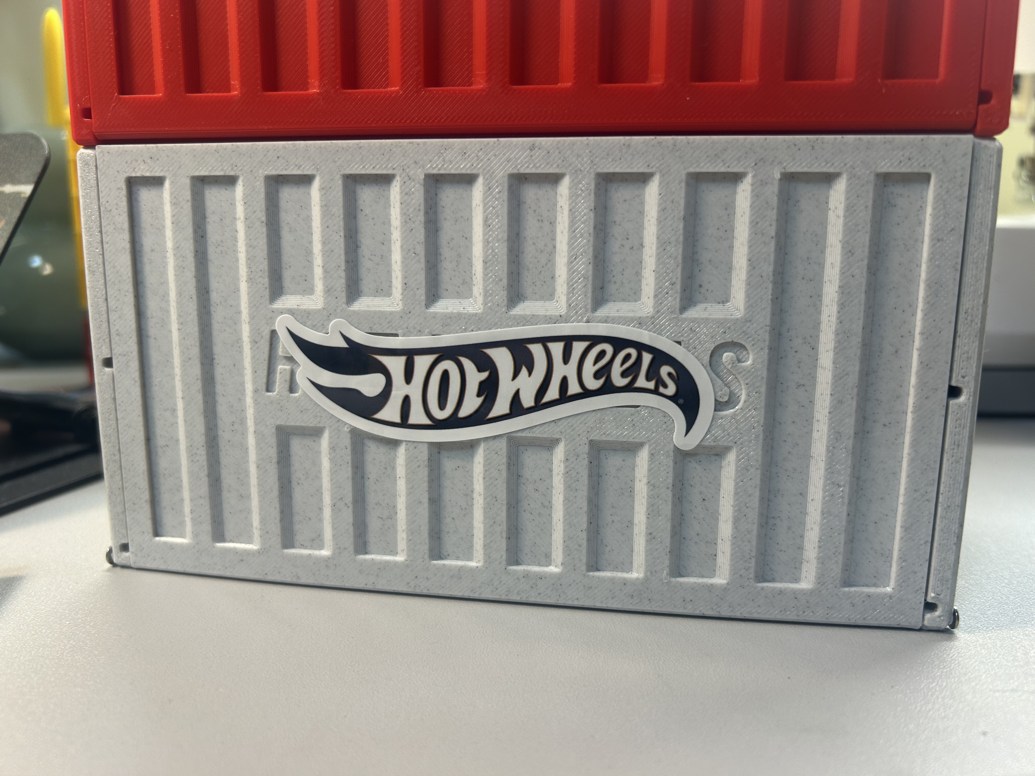 Miniatura 3 do modelo 3D 【可开门&可抽拉&可堆叠】1:64小车双层收纳集装箱