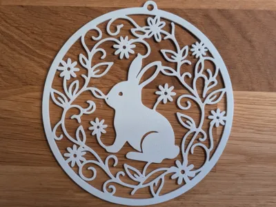 Spring Easter Bunny Hanging Ornament