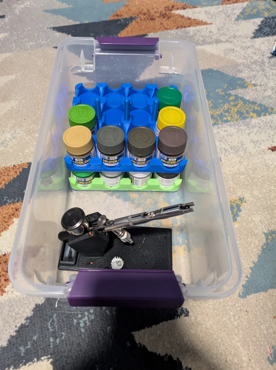 Mr. Color Hobby Airbrush Paints Stackable Racks - Free 3D Print Model ...