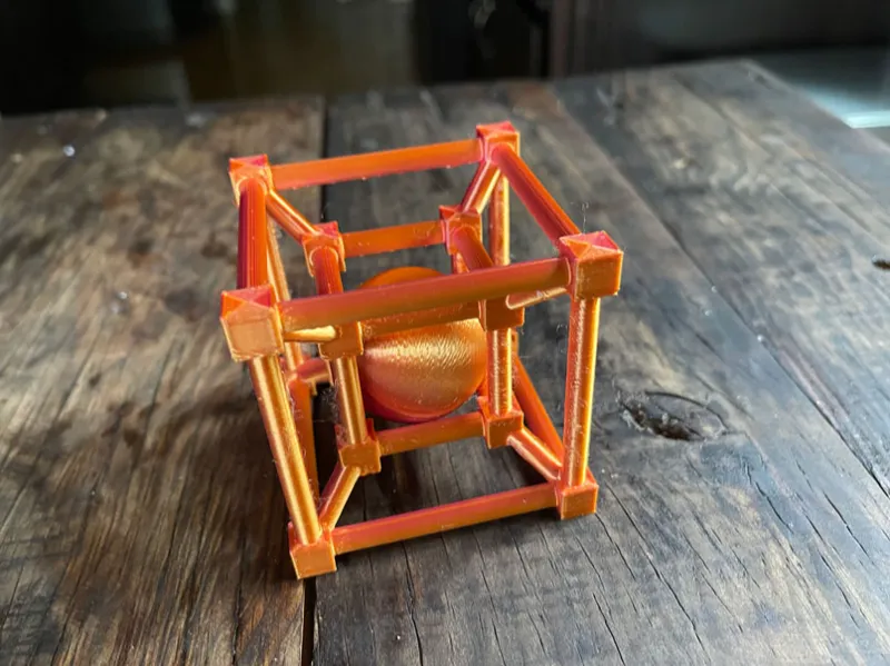 Tesseract with Sphere Entrapped 