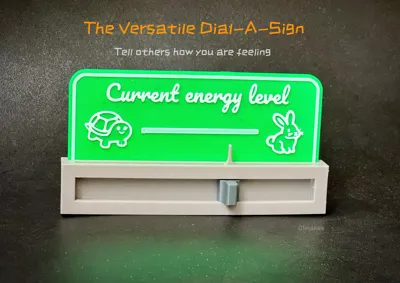 Sign Stand Stl File Sign display stand.customizable with Make-My-Sign - Free 3D Print Model ...