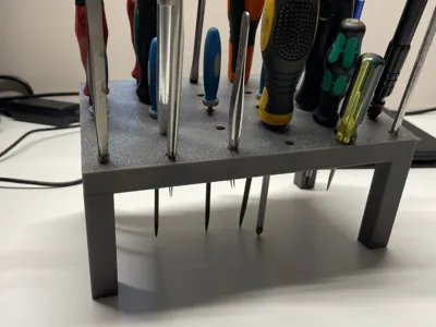 Screwdriver stand on table