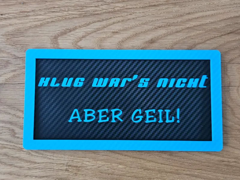 Schild_Klug war es nicht