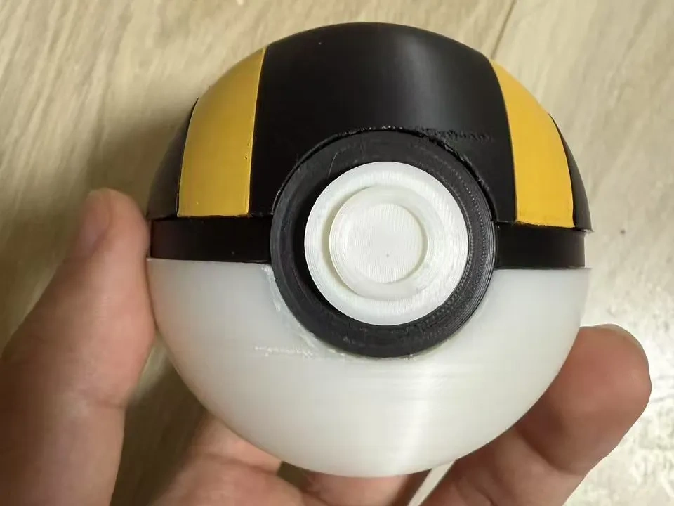 Miniatura 1 do modelo 3D 宝可梦精灵球UltraBall，高级球，分体版