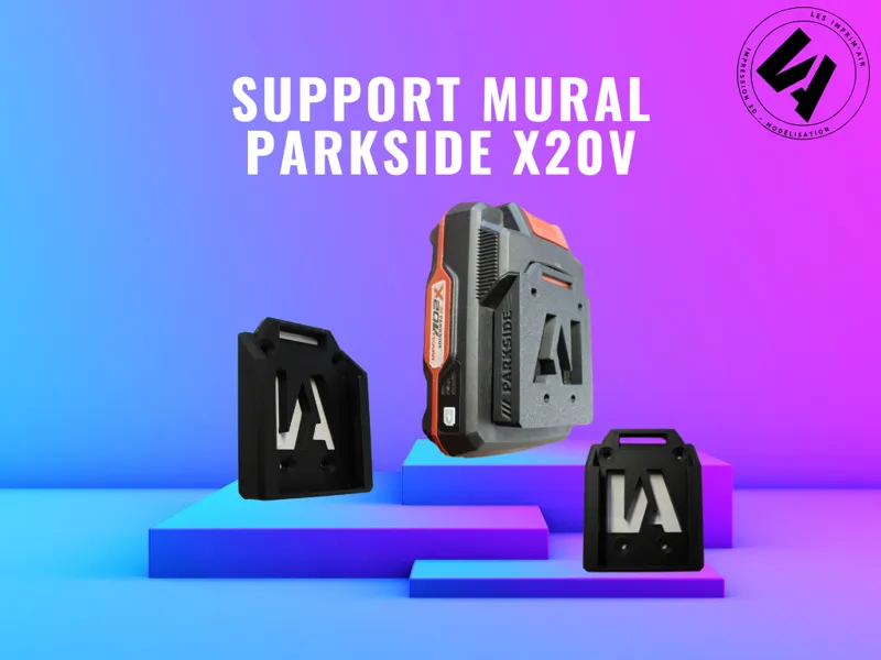 Support mural batterie Parkside X20V Team
