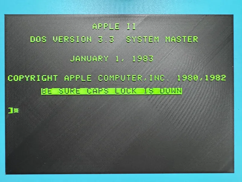 Apple II DOS 3.3 System Master Boot Screen