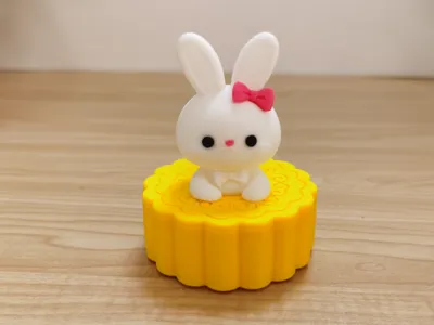 Mid-Autumn Rabbit Mooncake Electronic Version The Jade Rabbit mooncake that 'chats' blessings is here~