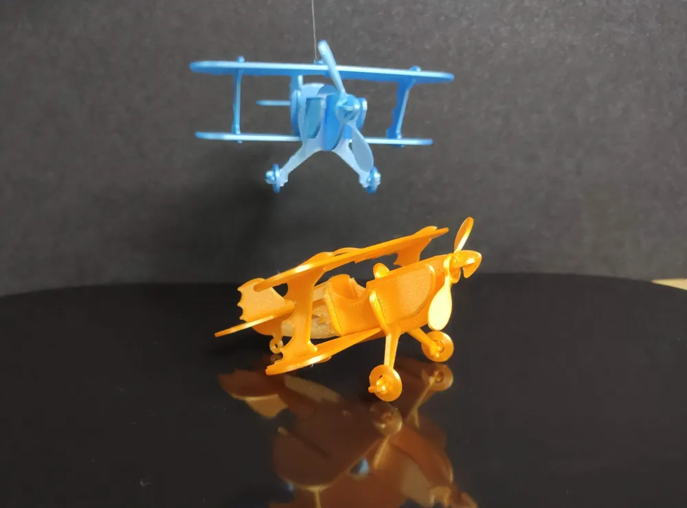 Aerobatic Biplane Kit card by Sevro MakerWorld