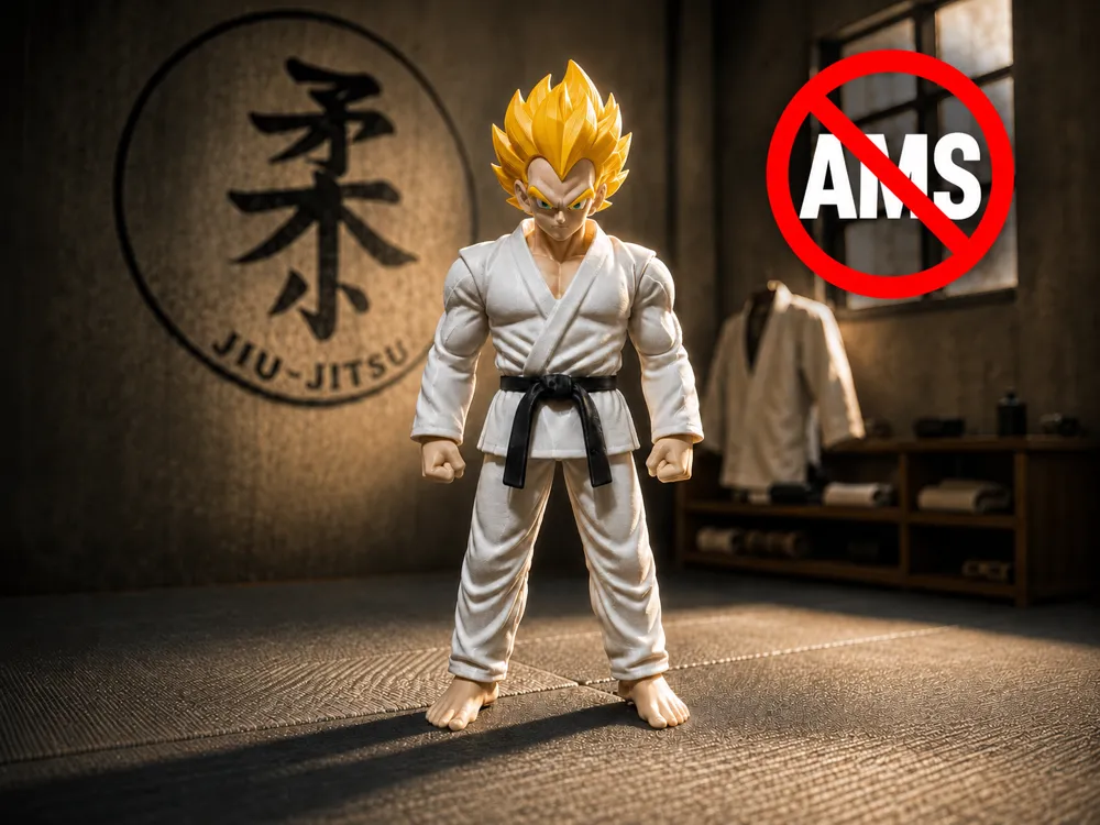Figura decorativa: Super Vegeta - Jiu-Jitsu Fighter. Referencia del modelo original.