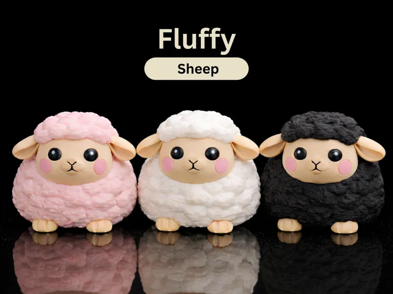 Fluffy Sheep – Cute Fuzzy Skin Decor