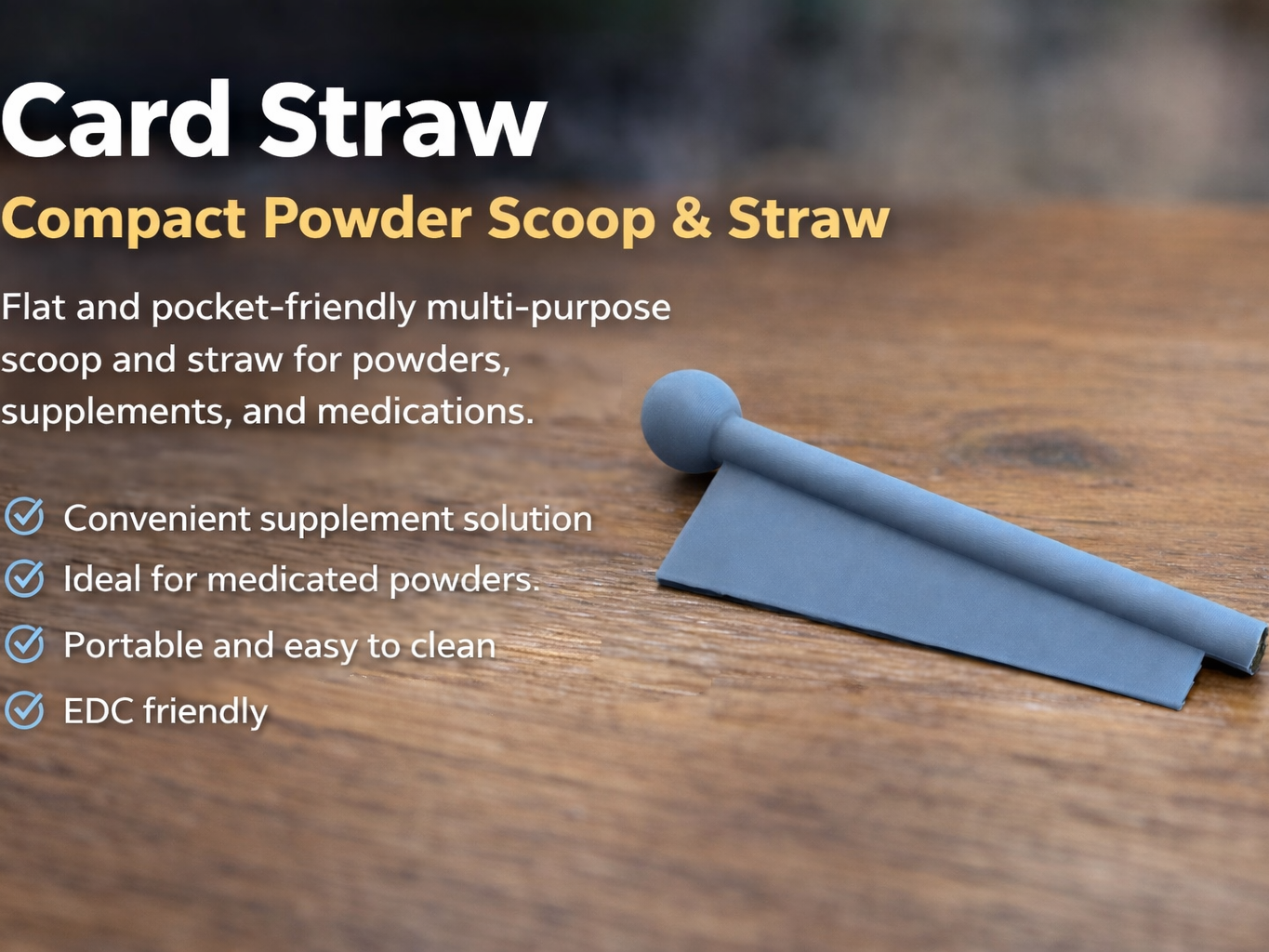 Card Straw - Flat Cutting & Portioning Straw Tool