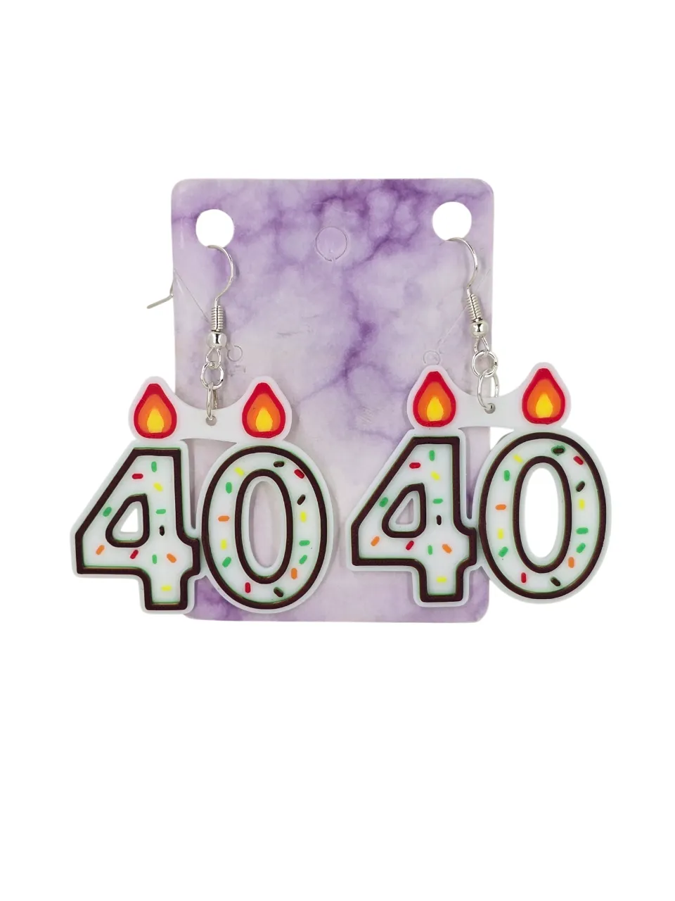 40th Birthday Candle Earrings view 2