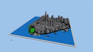 New-York Manhattan 3D Map