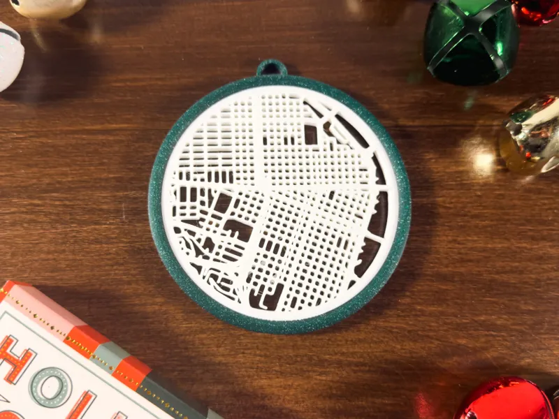 Portland Street Map Ornament
