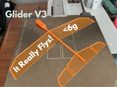 Mini Glider v3 (now with vertical stabilisers) 