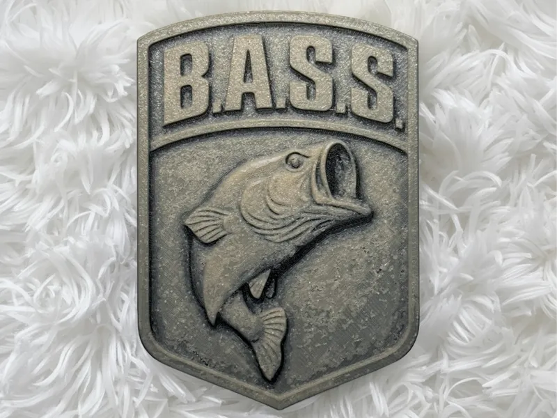 bass fishing badge