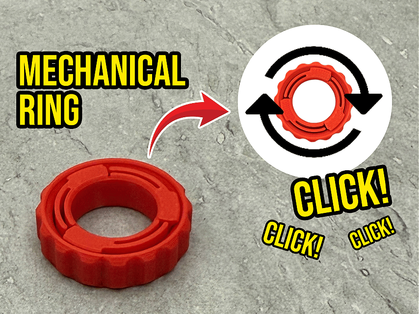 Mechanical Fidget Ring, No Support / PIP / Only 4g