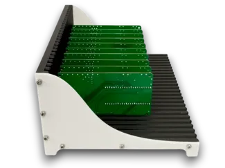 PCB Rack, 25 slots, using brass threaded inserts 