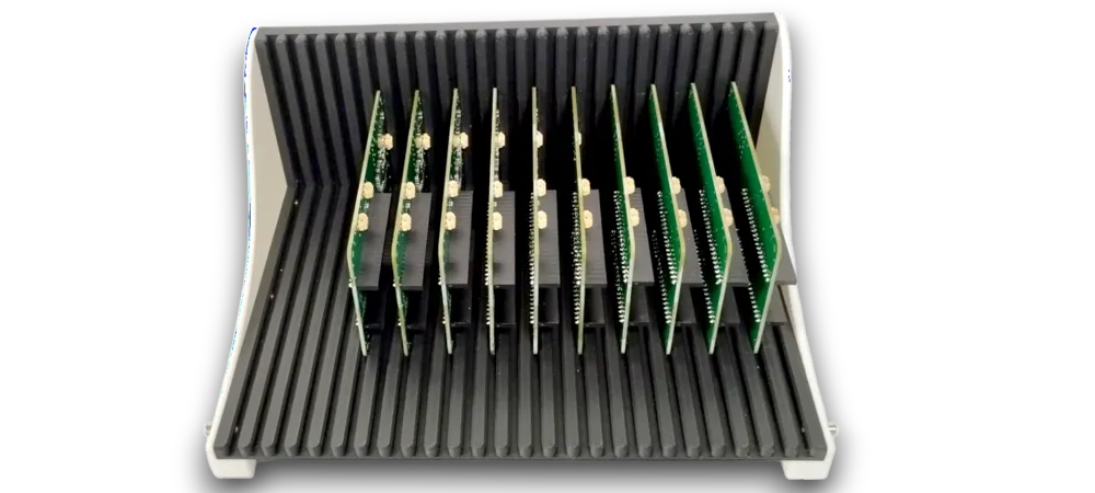 PCB Rack, 25 slots, using brass threaded inserts by Hermida - MakerWorld