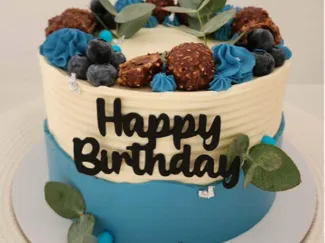 happy birthday topper cake