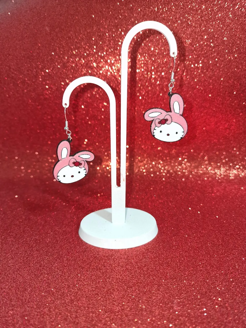 Hello Kitty Easter earrings view 3