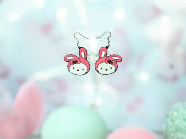Hello Kitty Easter earrings