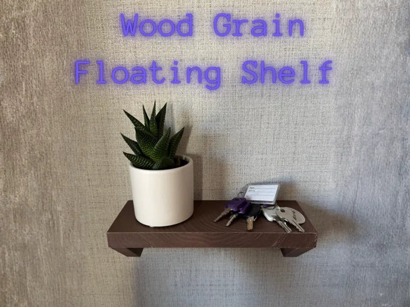 Wood Grain Floating Shelf