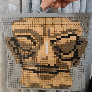 Flex Fabric Pixel Art -- SanXingDui Bronze Mask