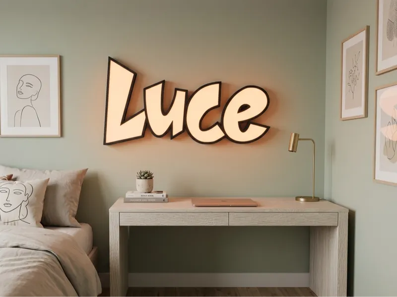 Insegna Led Nome 3D - Custom Lightbox - Luce