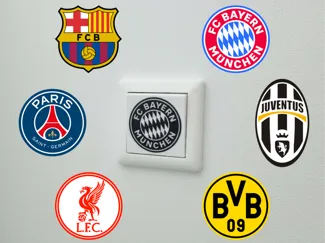 Fußball Fan Logo für Lichtschalter Gira System 55