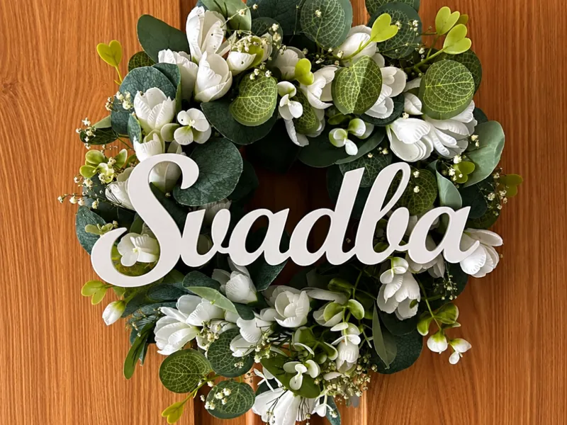 Wedding / Svadba 3D Sign Decoration