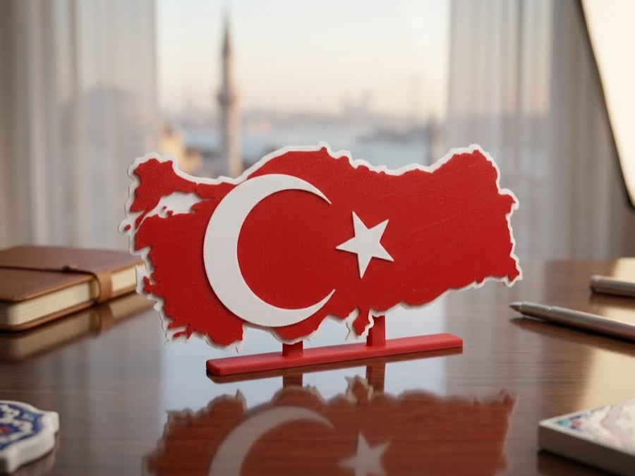 Turkey Map Desktop Decor