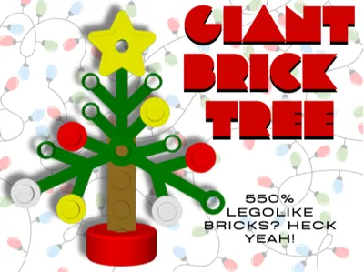 Giant Building Brick Christmas Tree by PixelDot