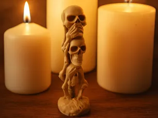 Three Wise Skulls – See, Hear, Speak No Evil