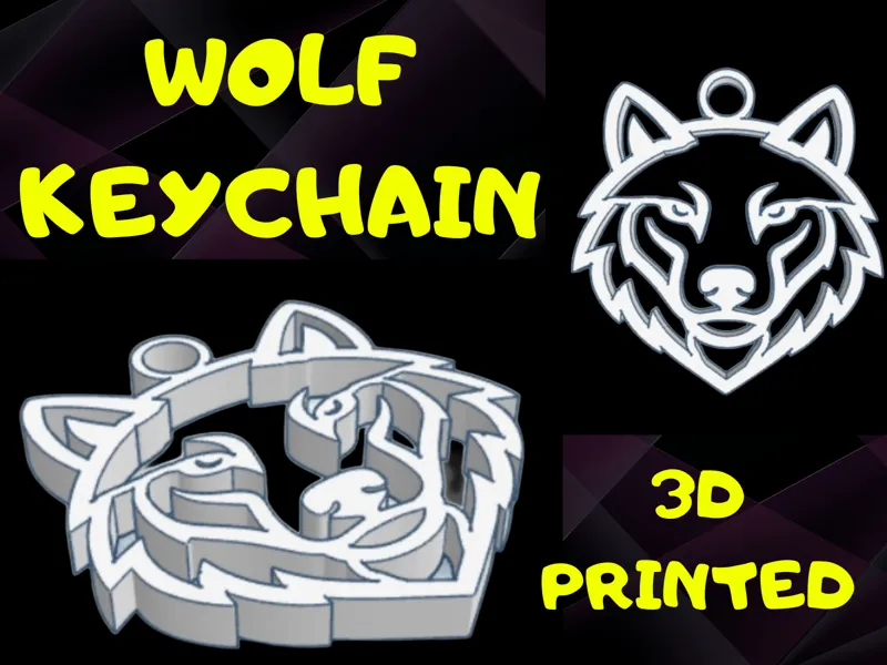Wolf keychain