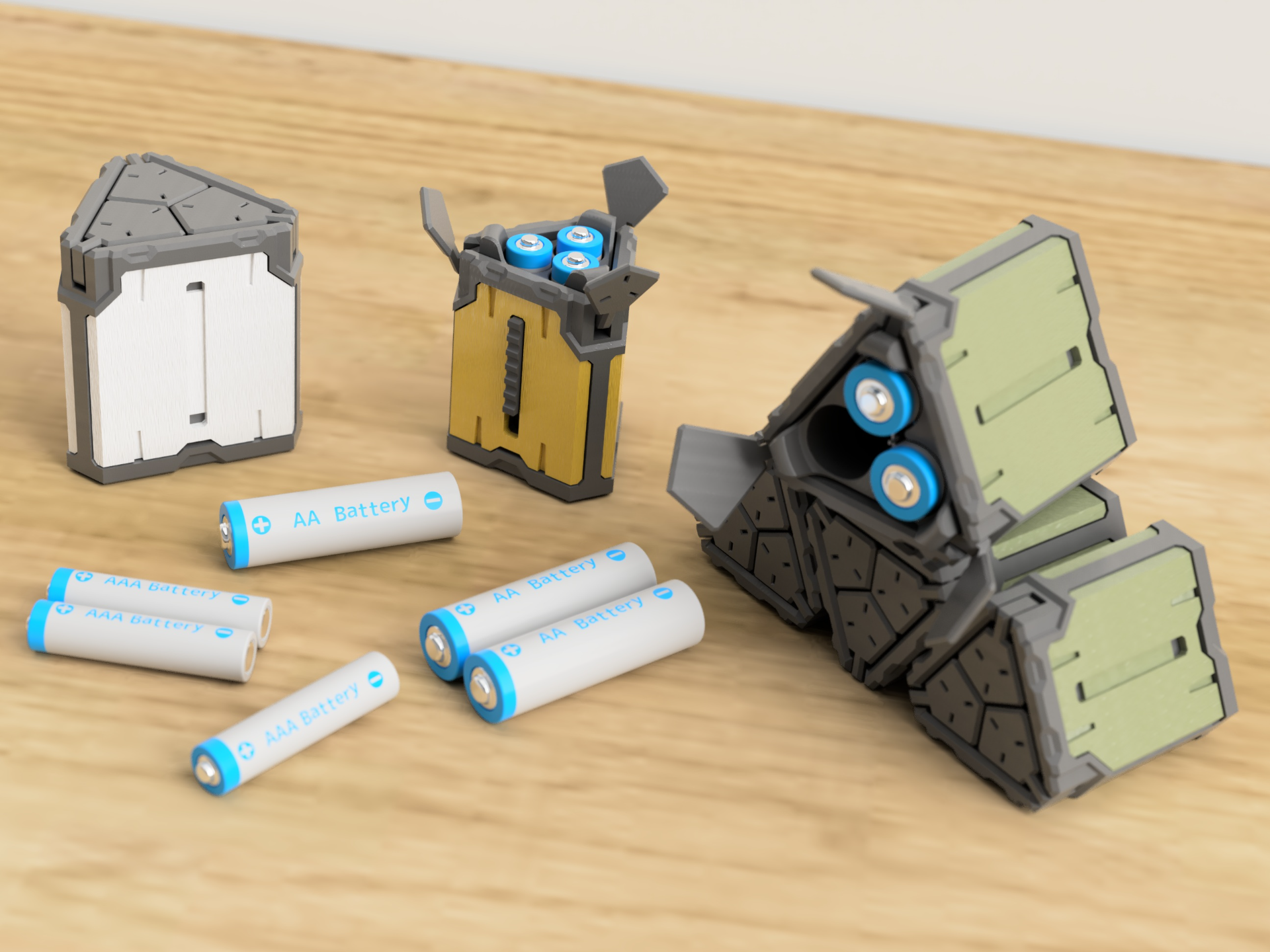 3-Hatch Missile Pod Battery Case Ver2.0 AA & AAA