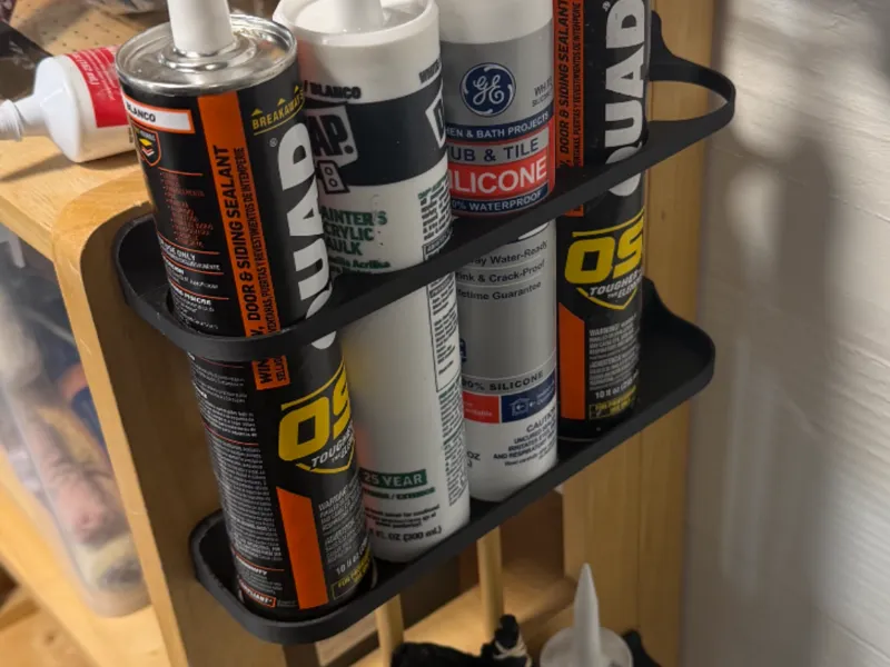 Wall Mounted Caulk Storage