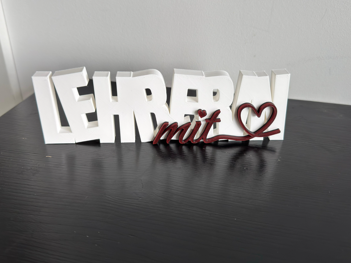Lehrerin Aufsteller mit Herz