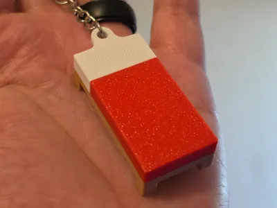 Minecraft Bed Keychain