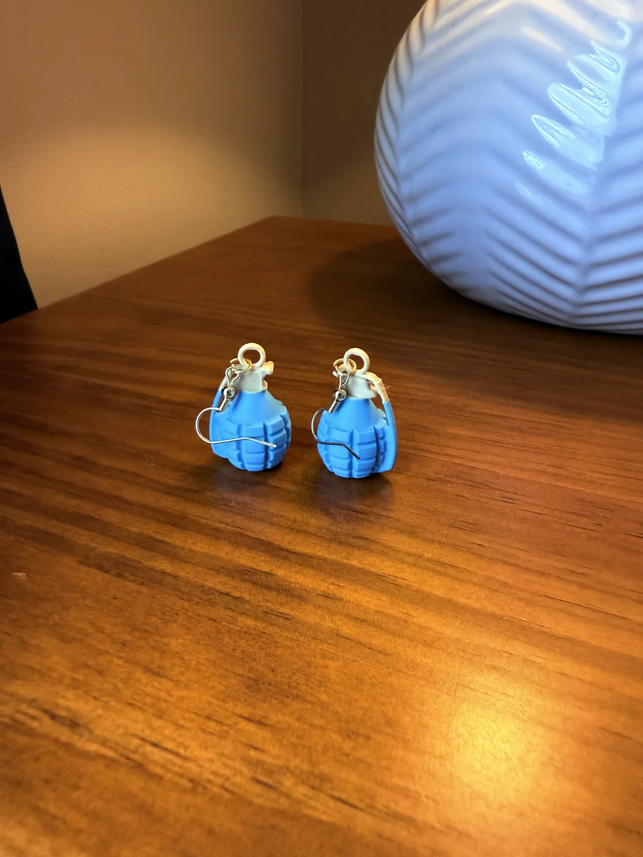 Hand Grenade Custom Earrings! view 3