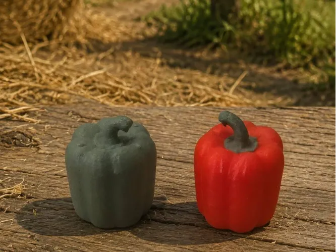 Mini Garden Vegetables Red and Green Bell Peppers 