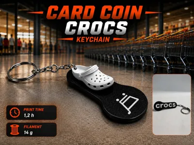 Keychain - Card Coin Crocs