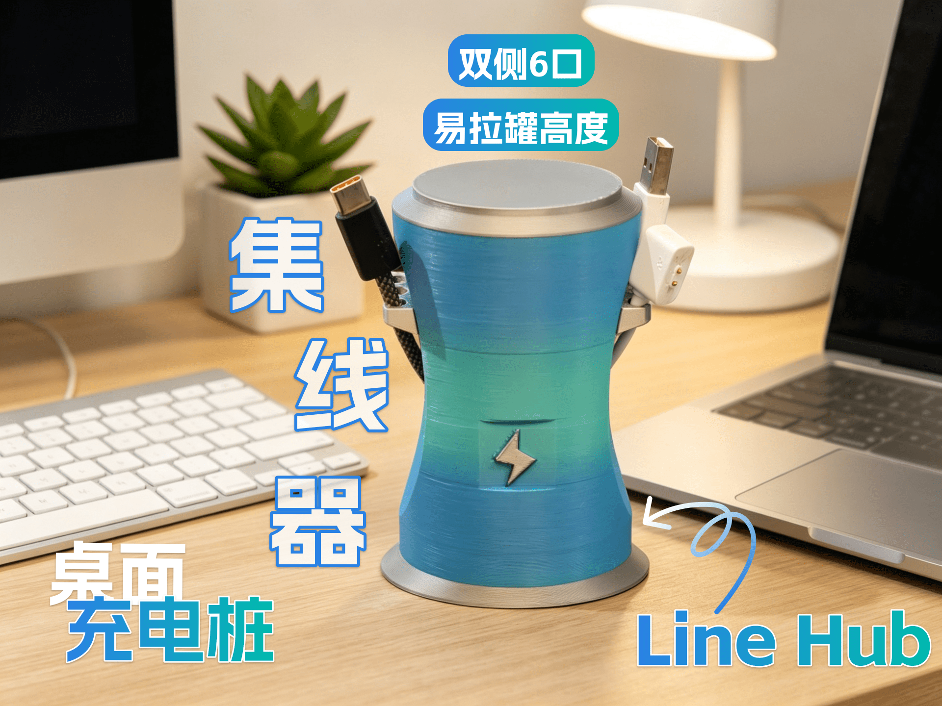 充电桩立式桌面集线器